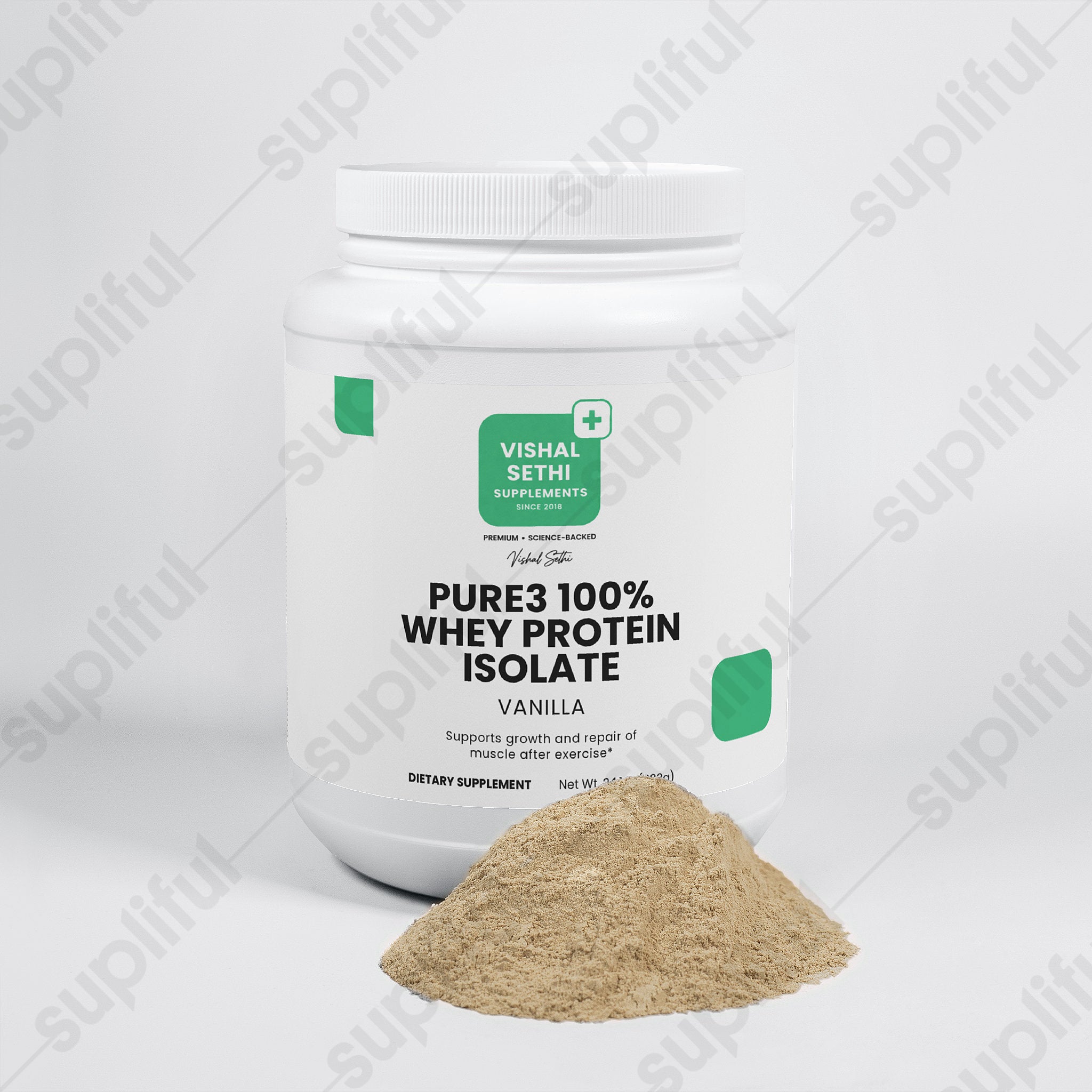 Pure3 100% Whey Protein Isolate (Vanilla)